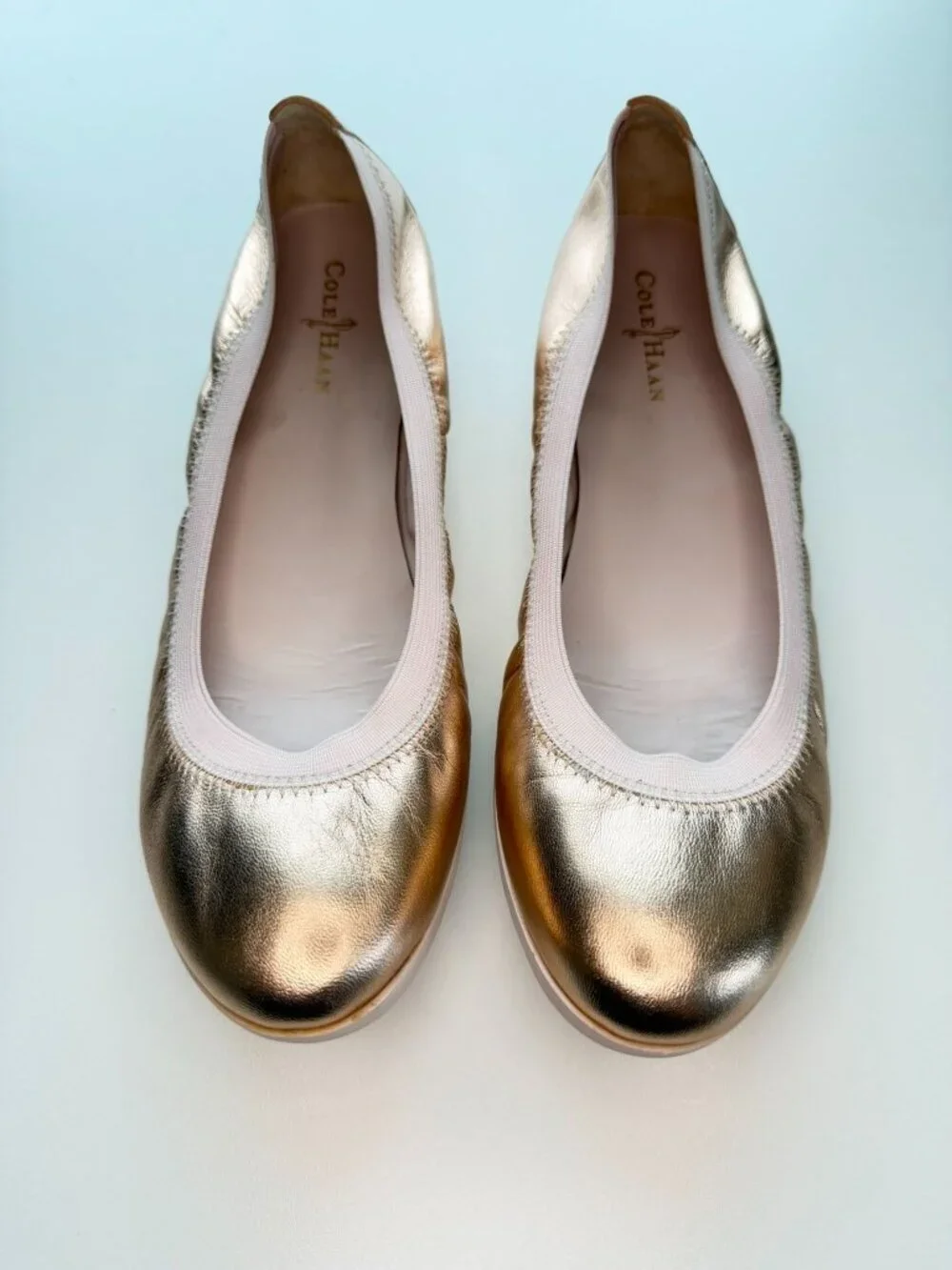 Cole Haan Ballet Rose Gold Metallic Ballet Flats's Women 7.5B - Picture 1 of 8